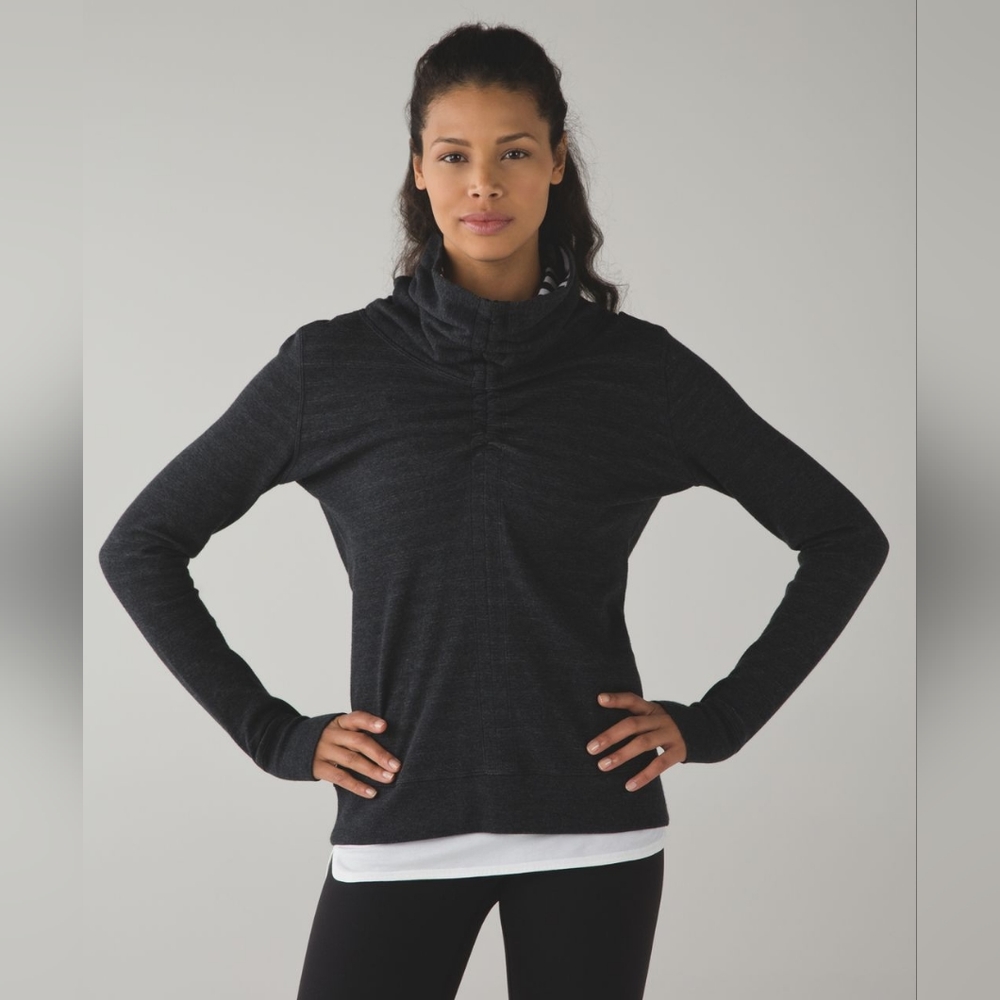 Lululemon in a cinch sweater